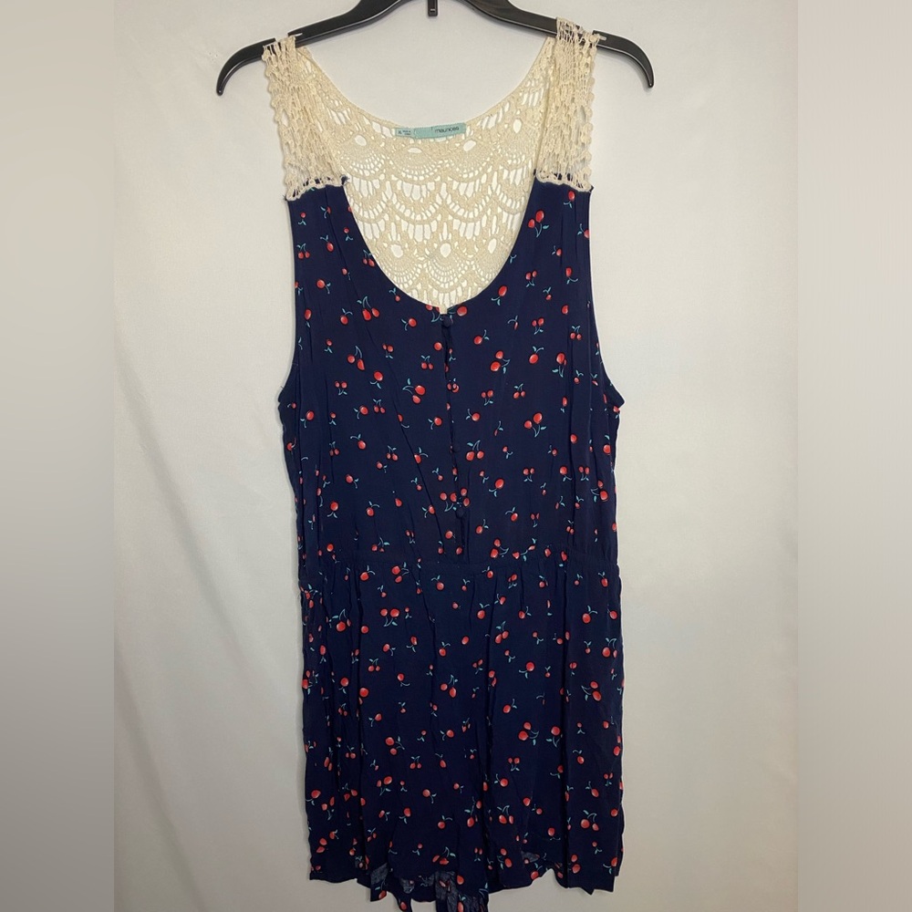 Women - romper - cherry print-